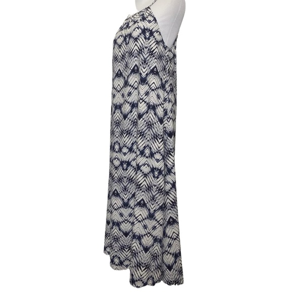 GARNET HILL Navy & Cream Halter Tie Midi Dress - Size 8 NWOT - Picture 4 of 10